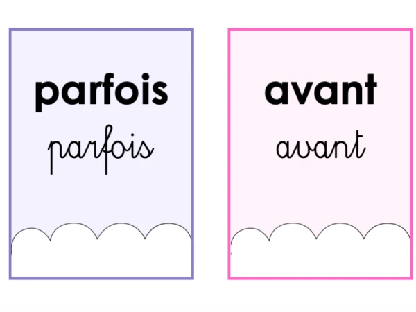 Affichage mots outils 4P - Temps 6