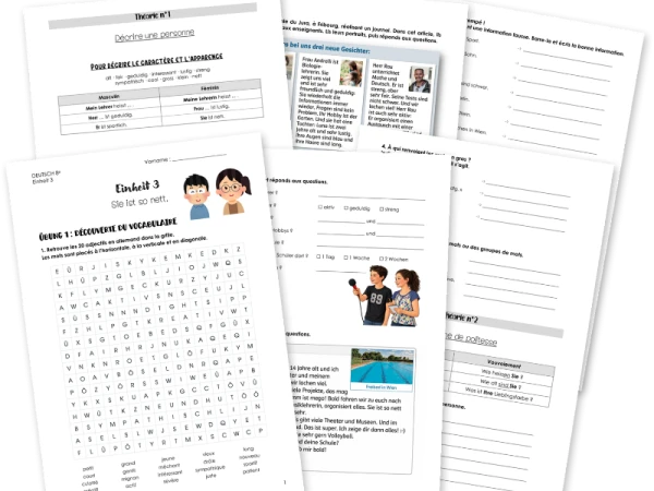 Allemand 8e - Einheit 3 - Dossier d'exercices