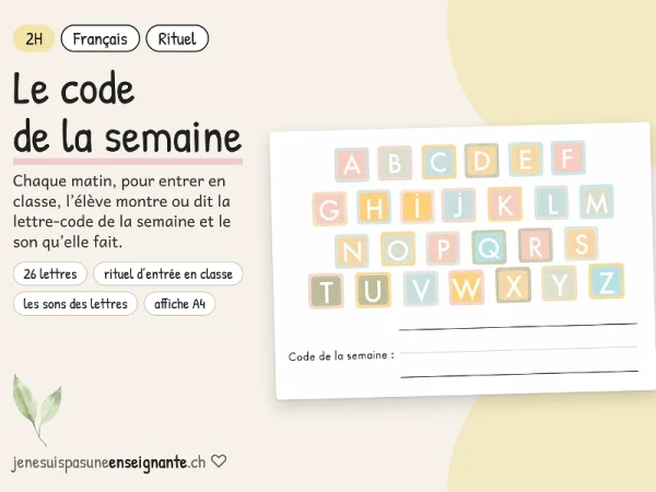 Code de la semaine