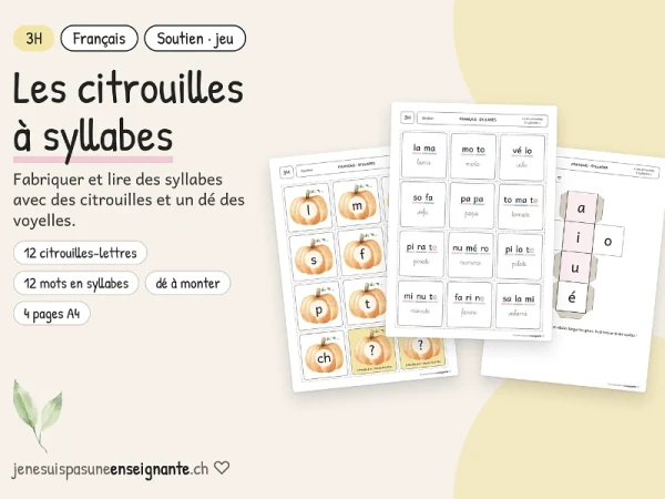 Les citrouilles à syllabes !
