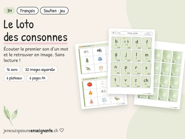 Le loto des consonnes