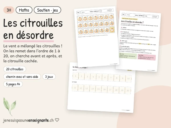 Jeu nombres 1-20