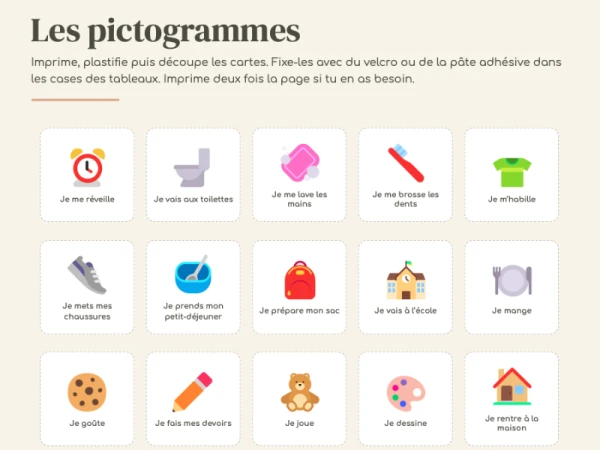 Pictogrammes pour le quotidien