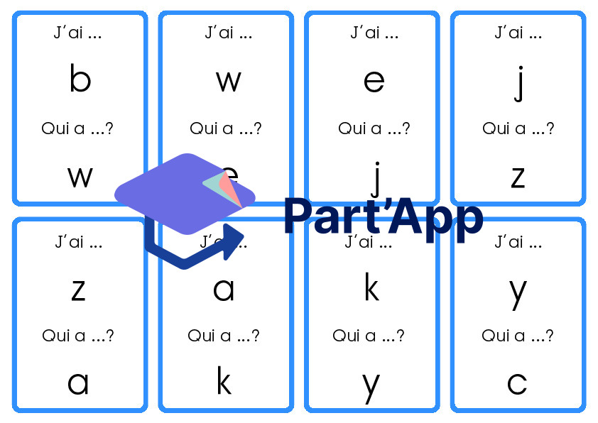 J'ai... Qui a... ? Les lettres minuscules scriptes_14