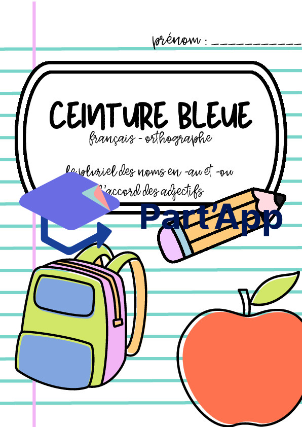 Ceinture d'orthographe 🔵 bleue – Pluriels particuliers et adjectifs_16