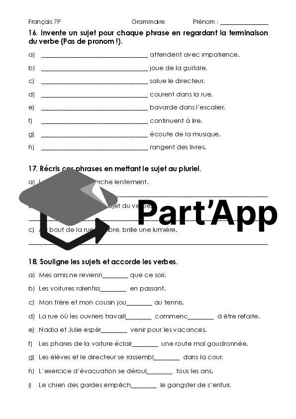 Le sujet et le complément de verbe_9