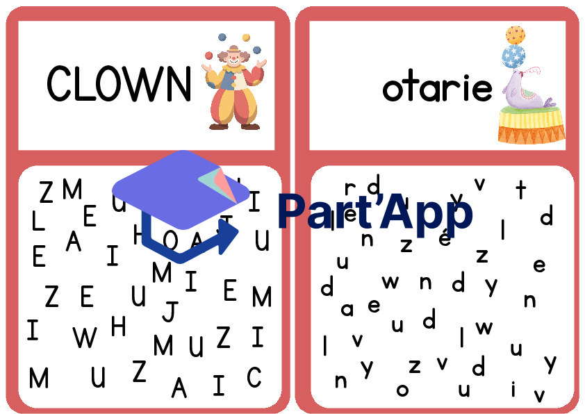 Chercher les lettres: thème du cirque_3
