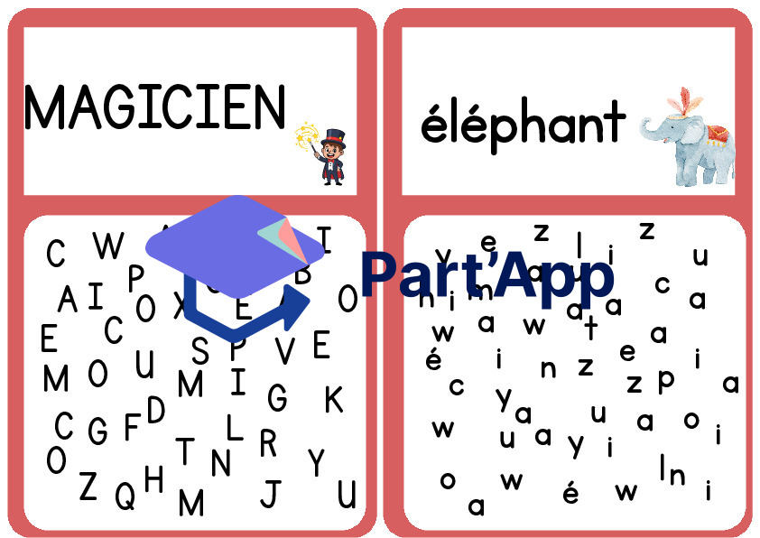 Chercher les lettres: thème du cirque_5
