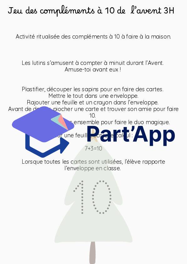 Compléments à 10 de l'Avent 3H_3