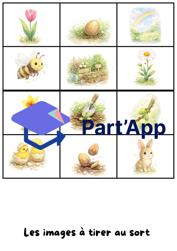 Loto du printemps à imprimer – jeu de vocabulaire cycle 1 (PDF gratuit)_5