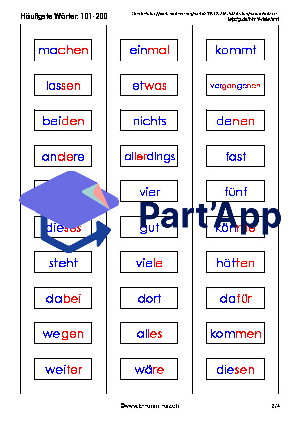 Mots les plus fréquents : 101-200 (allemand)_4