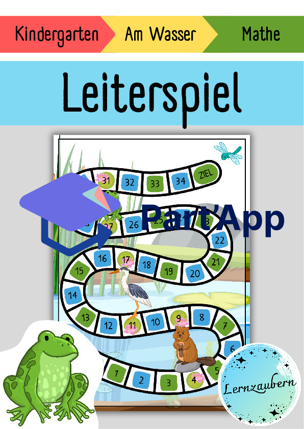 Leiterspiel "Frosch" (Am Wasser)_2