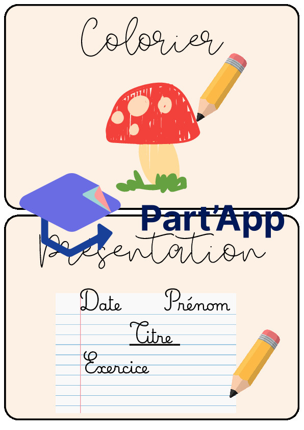 7 Affiches Consignes de Classe : Entourer, Souligner, Barrer & Présentation du Cahier à Imprimer style épuré_5