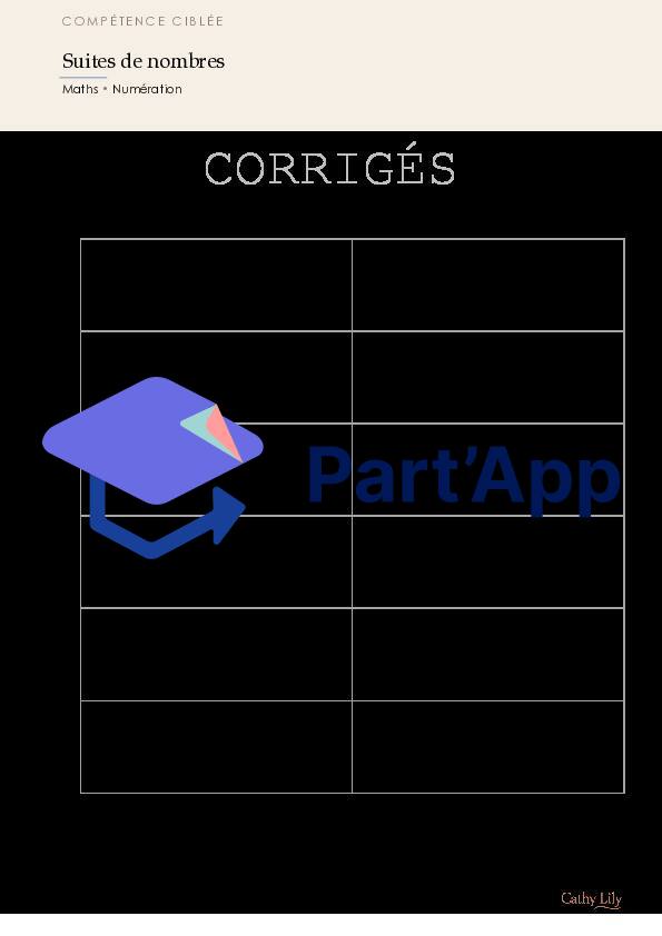 Compétence ciblée – Compléter des suites de nombres_6