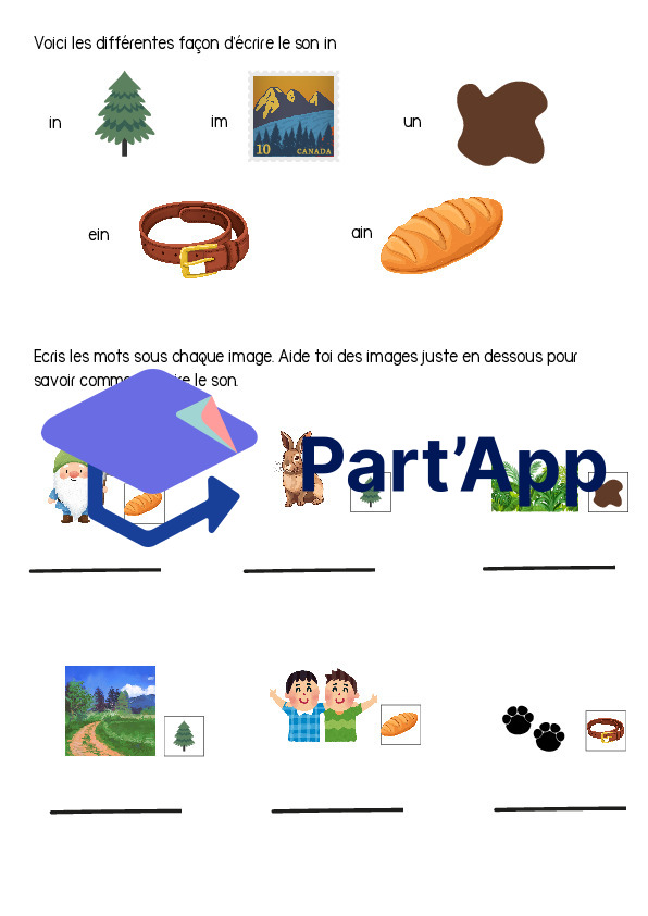 Fiches d'exercices son Ain/ein_3