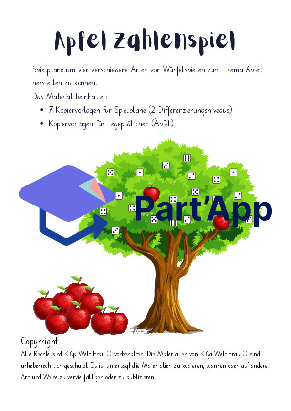 Apfel Spiel würfeln und abdecken_2