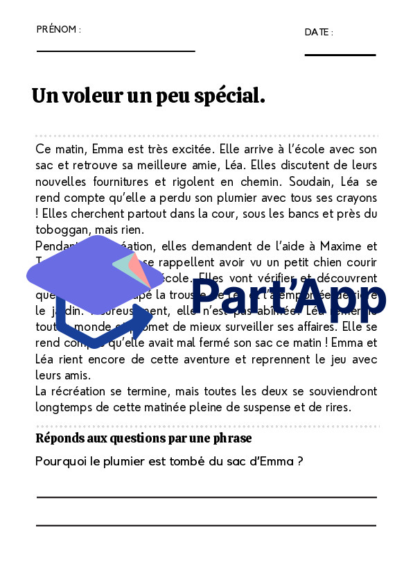 Lecture compréhension - l'école_6