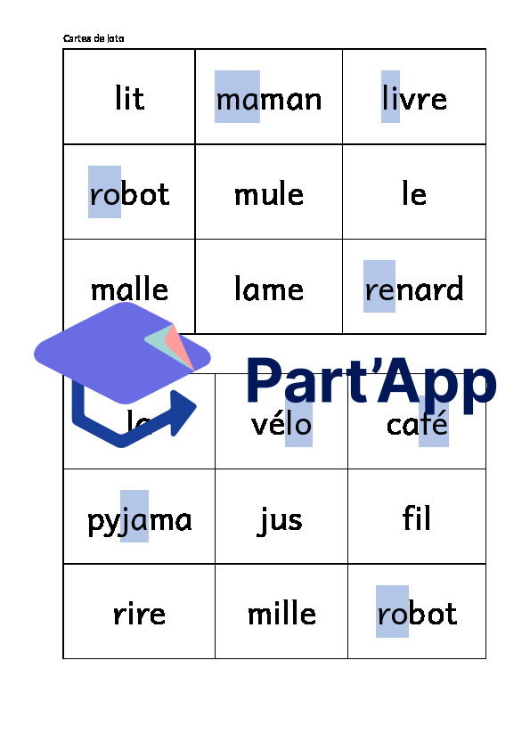 LOTO : mots décodables du Temps 1_5