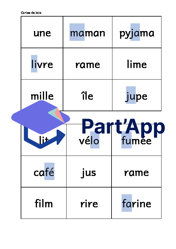 LOTO : mots décodables du Temps 1_6