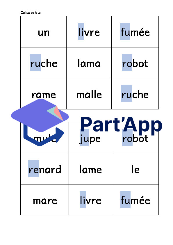 LOTO : mots décodables du Temps 1_11