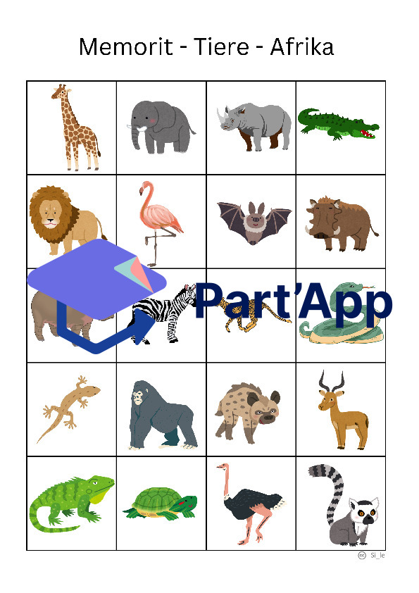 Memorit - Course de mémoire Animaux d'Afrique_2