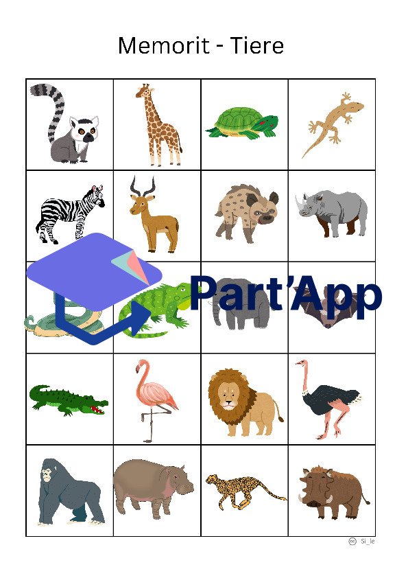 Memorit - Course de mémoire Animaux d'Afrique_5