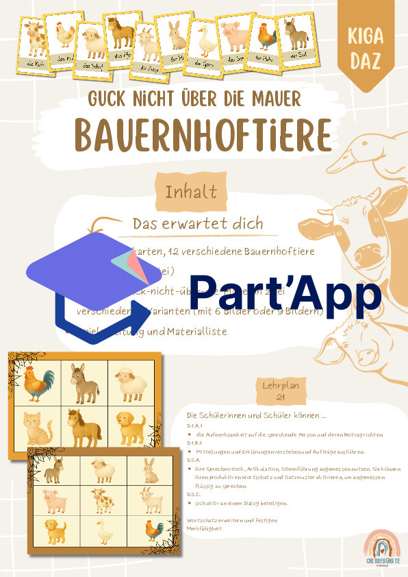 Guck nicht über die Mauer - Bauernhoftiere_2