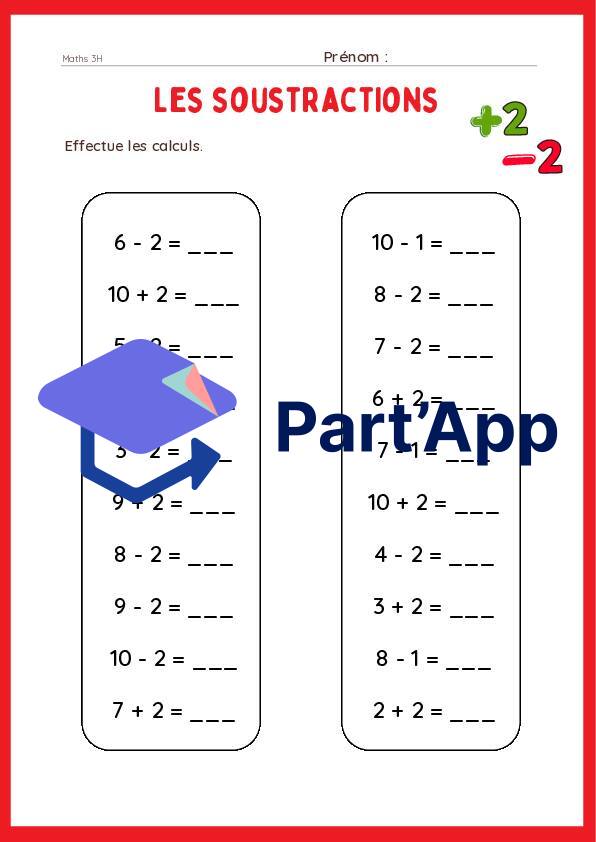 Calculs : +1/-1 et +2/-2_3
