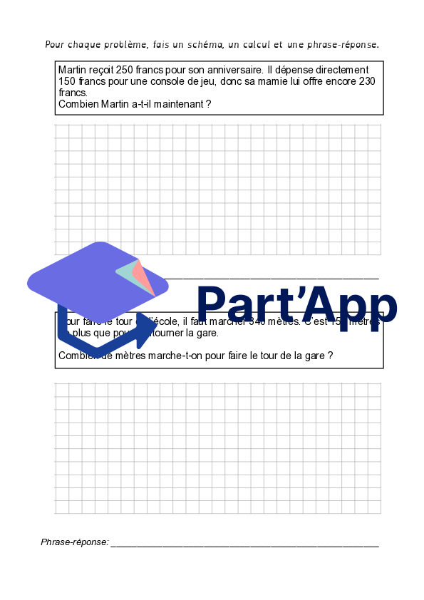 ETA problèmes mathématiques 5H 5P_4