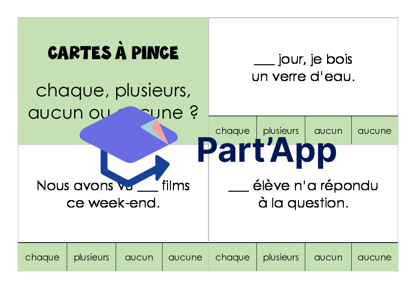 Cartes à pince (CHAQUE / PLUSIEURS / AUCUN / AUCUNE)_2