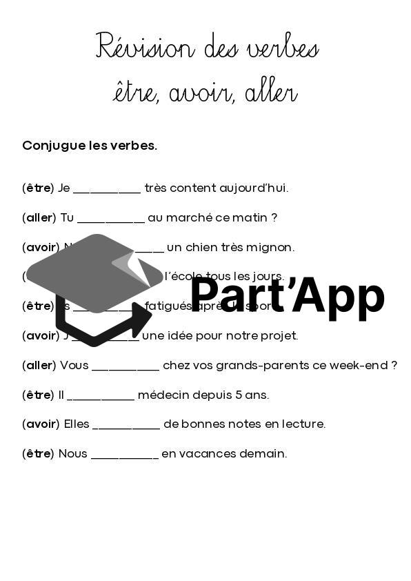 Dossier les verbes être, avoir et aller au présent 4H_10