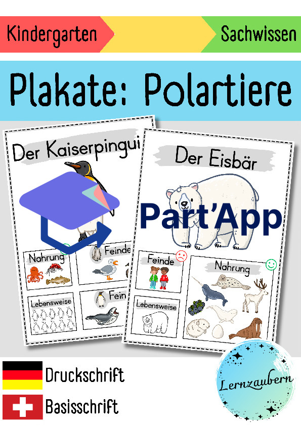 Plakate: Sachwissen Polartiere für den Kindergarten_42