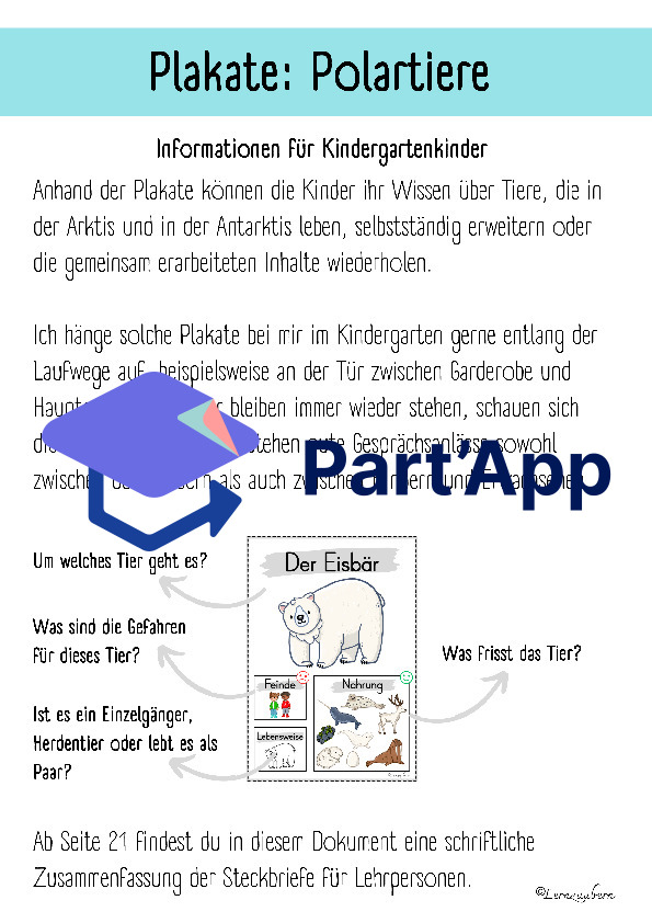 Plakate: Sachwissen Polartiere für den Kindergarten_43