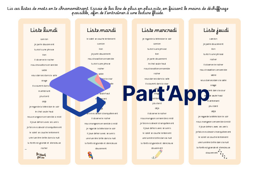 Liste de mots et phrases 4H entraînement_4