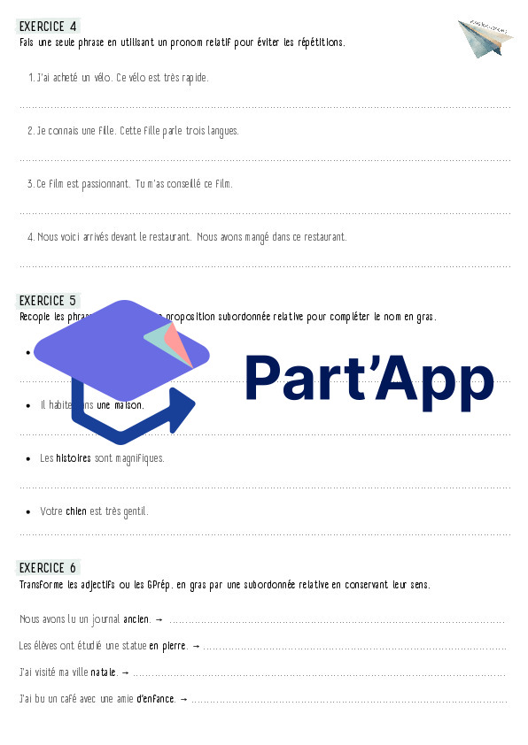 Révision (Grammaire) - Phrase subordonnée relative_3