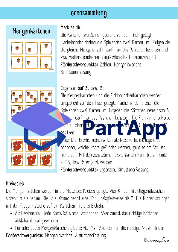 Mathe im Kindergarten: Herbst / Eichhörnchen_105