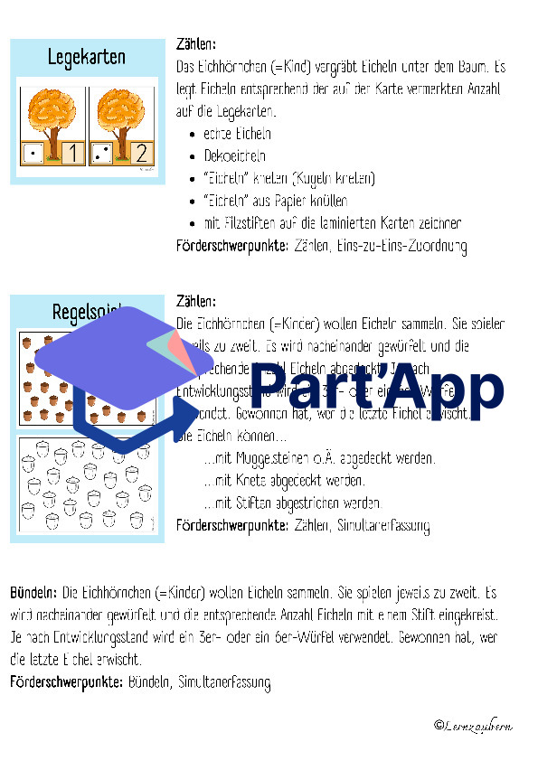 Mathe im Kindergarten: Herbst / Eichhörnchen_106