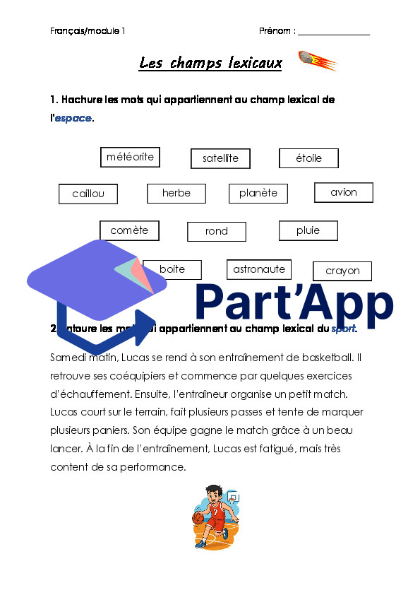 Les champs lexicaux / module 1 / 5P_2