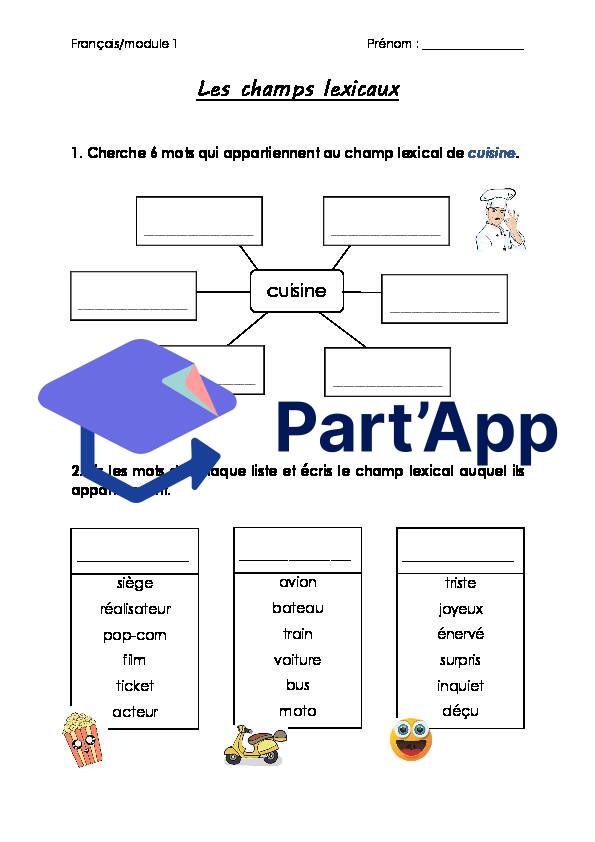 Les champs lexicaux / module 1 / 5P_3