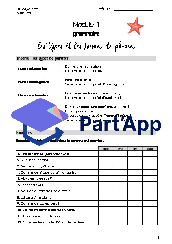 Français - 8e - Module 1 - Dossier types et formes de phrases (grammaire)_2