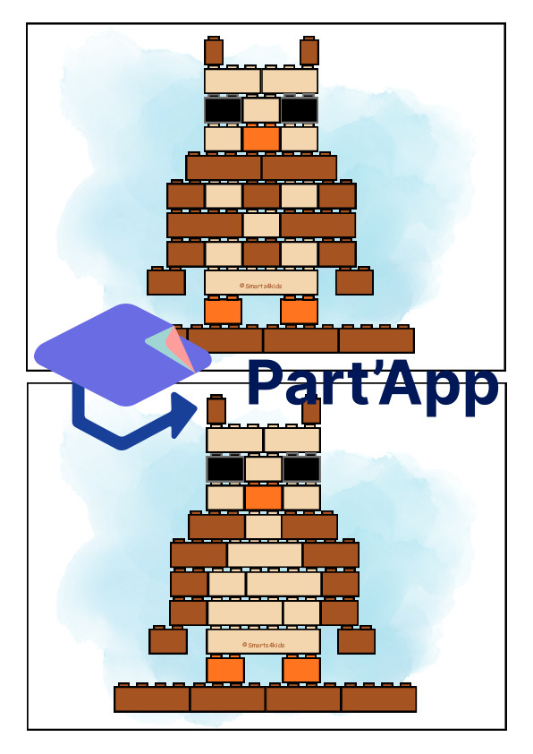 🦉 Hibou plan de construction briques à pincer Lego®._3