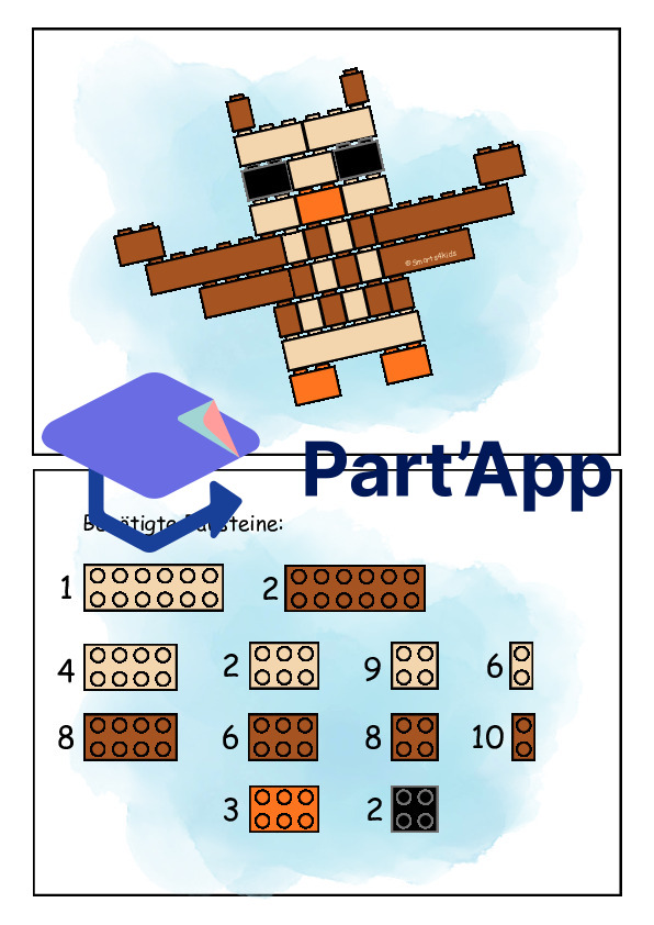 🦉 Hibou plan de construction briques à pincer Lego®._5