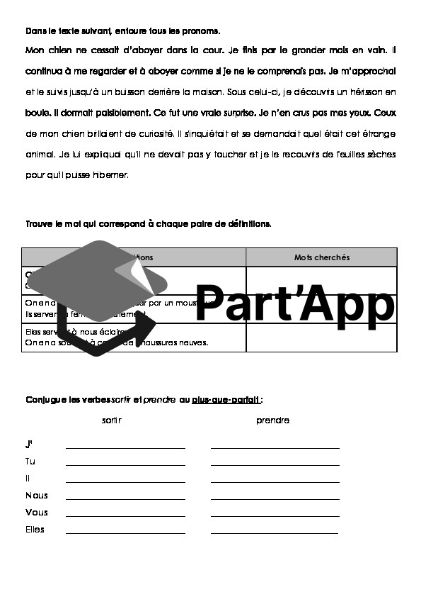 Français 7H-8H - Fiche dictée 16 (8H - passé simple, passé composé et plus-que-parfait)_49
