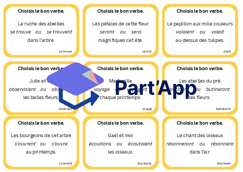Jeu accord sujet-verbe / module 5 / 6P_3