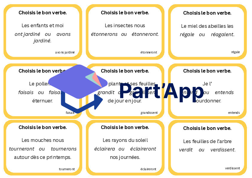 Jeu accord sujet-verbe / module 5 / 6P_7