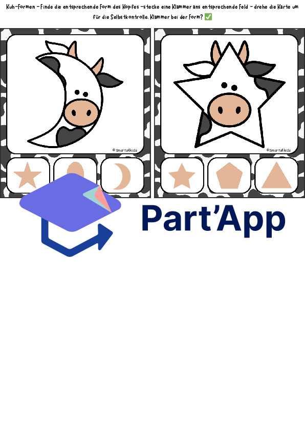🐮 Formes de vache Cartes à agrafer Ferme_15