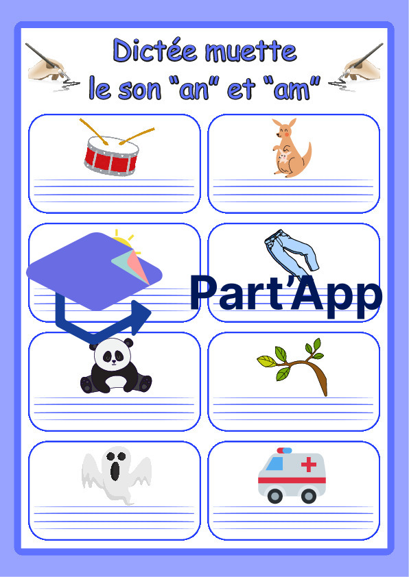 Dictée muette : les sons an c d è in on z (temps 3)_5