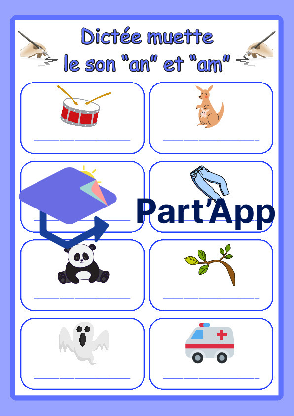Dictée muette : les sons an c d è in on z (temps 3)_6