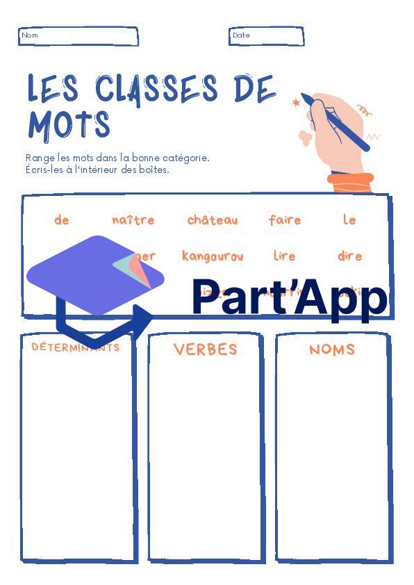 ATELIER GRAMMAIRE : Le Tri des Classes de Mots (Noms, Verbes & Déterminants)_2