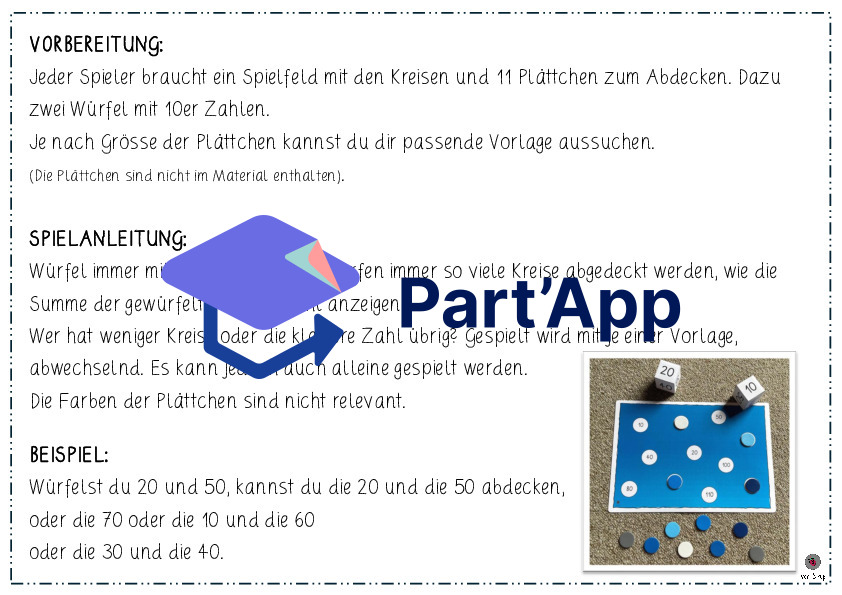 Würfelspiel Mathe - Summe zweier Würfel_10